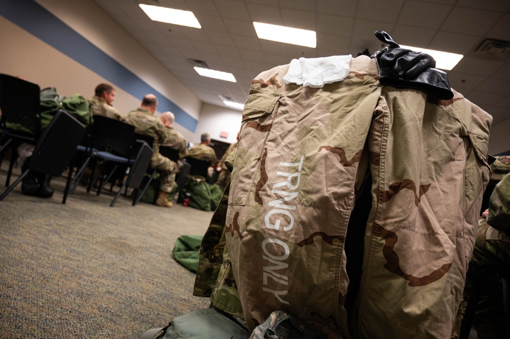 Photo of the 116th Maintenance Group conducting CBRNE training