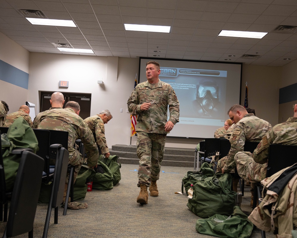 Photo of the 116th Maintenance Group conducting CBRNE training