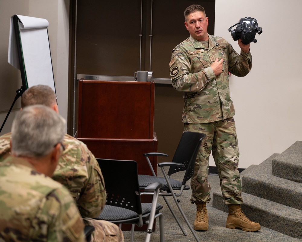 Photo of the 116th Maintenance Group conducting CBRNE training