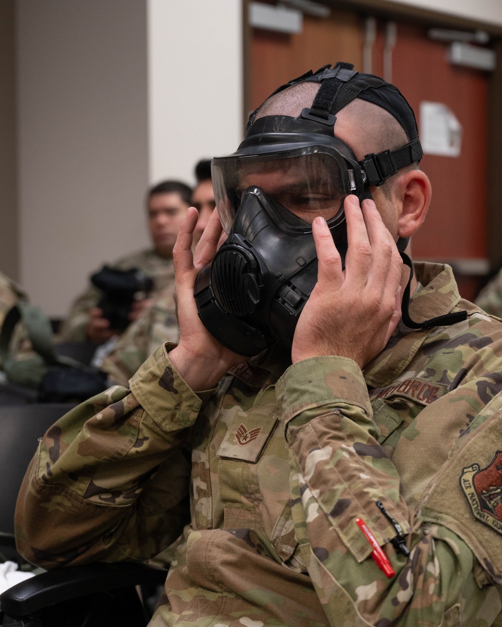 Photo of the 116th Maintenance Group conducting CBRNE training