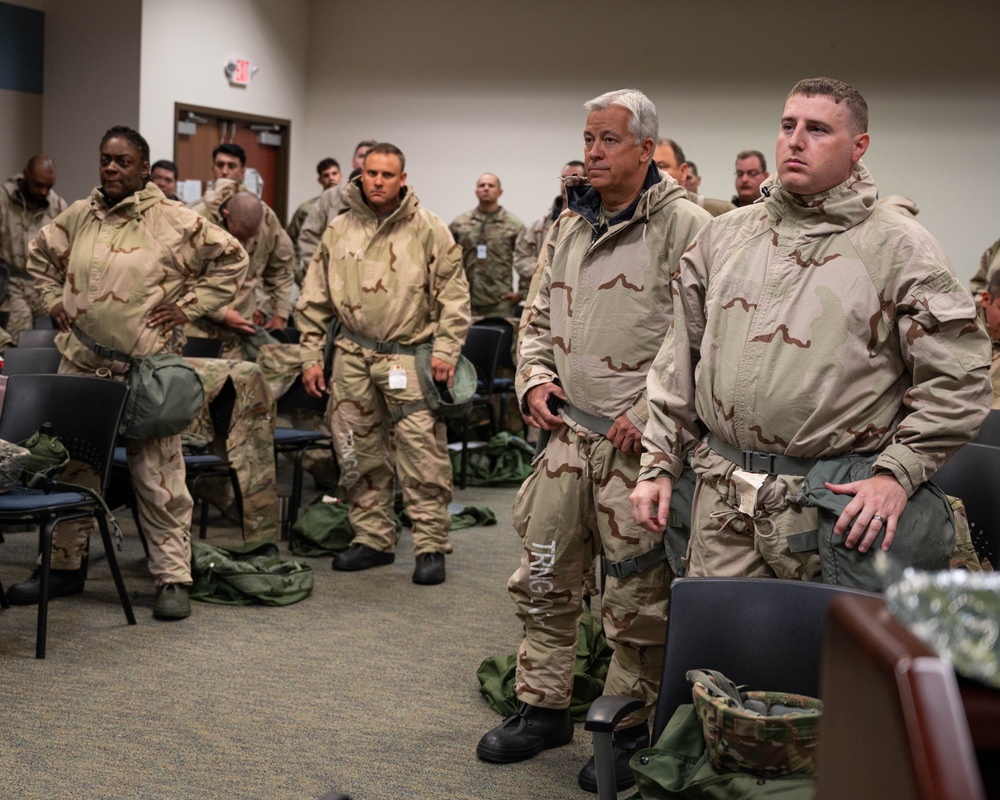 Photo of the 116th Maintenance Group conducting CBRNE training