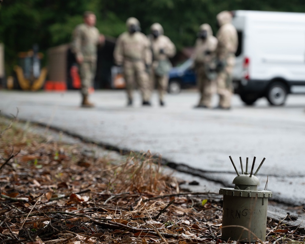 Photo of the 116th Maintenance Group conducting CBRNE training