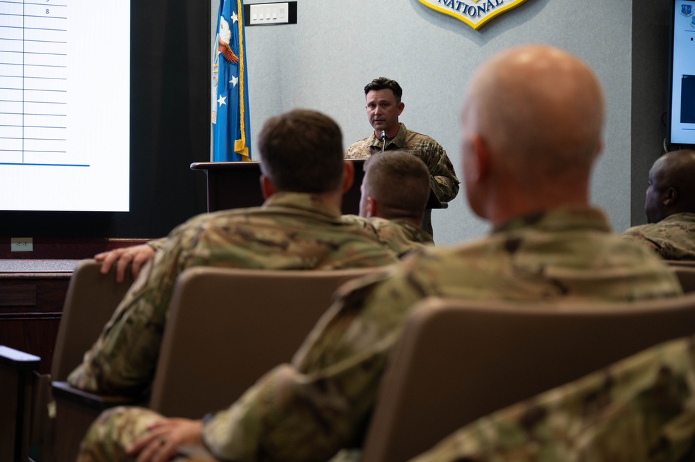 Photo of 116th Maintenance Group conducting professional development brief