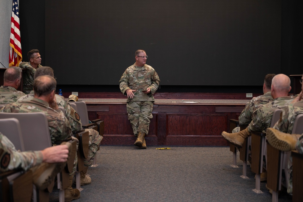 Photo of 116th Maintenance Group conducting professional development brief