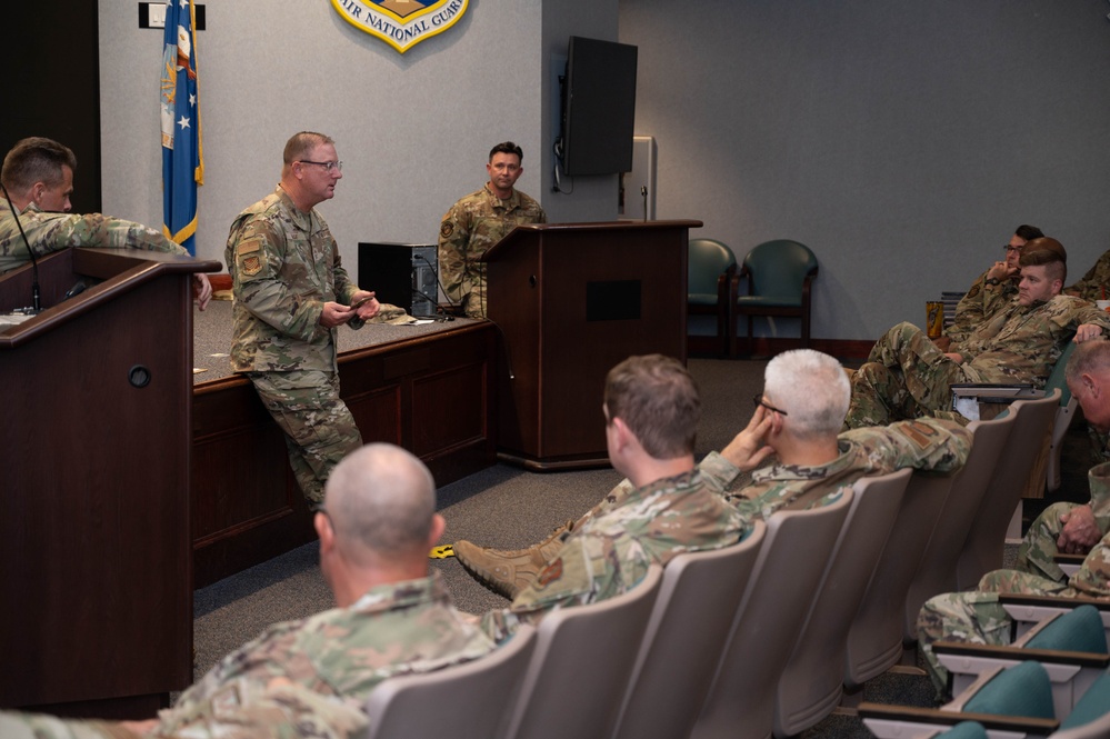 Photo of 116th Maintenance Group conducting professional development brief