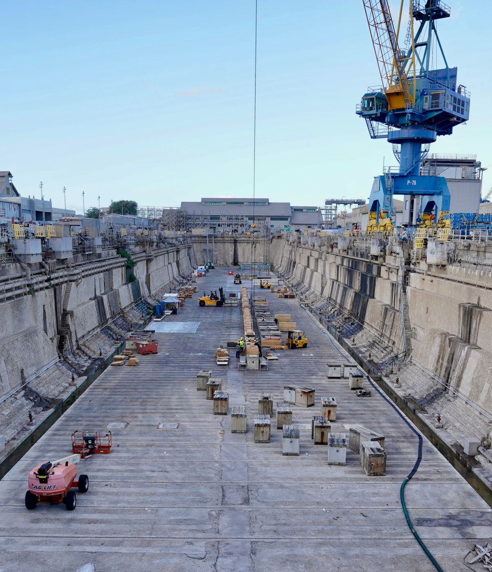 PHNSY Dry Dock 1 Prepares for Arrival of USS North Carolina (SSN 777)