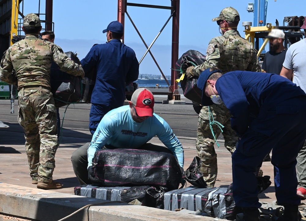 U.S. Coast Guard, Royal Canadian Navy offload $44.2 million worth of cocaine in San Diego