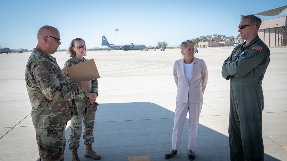 Congresswoman Julia Brownley vists Channel Islands Air National Guard Station