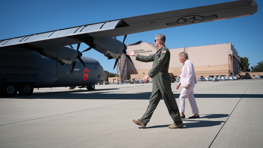 Congresswoman Julia Brownley vists Channel Islands Air National Guard Station