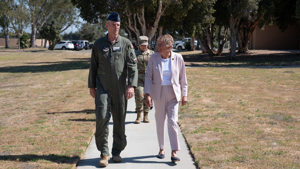 Congresswoman Julia Brownley vists Channel Islands Air National Guard Station