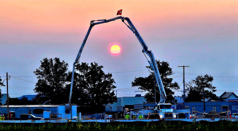 September 2024 construction operations for fiscal year 2023-funded barracks project at Fort McCoy