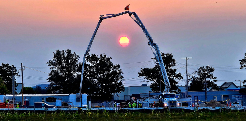 September 2024 construction operations for fiscal year 2023-funded barracks project at Fort McCoy