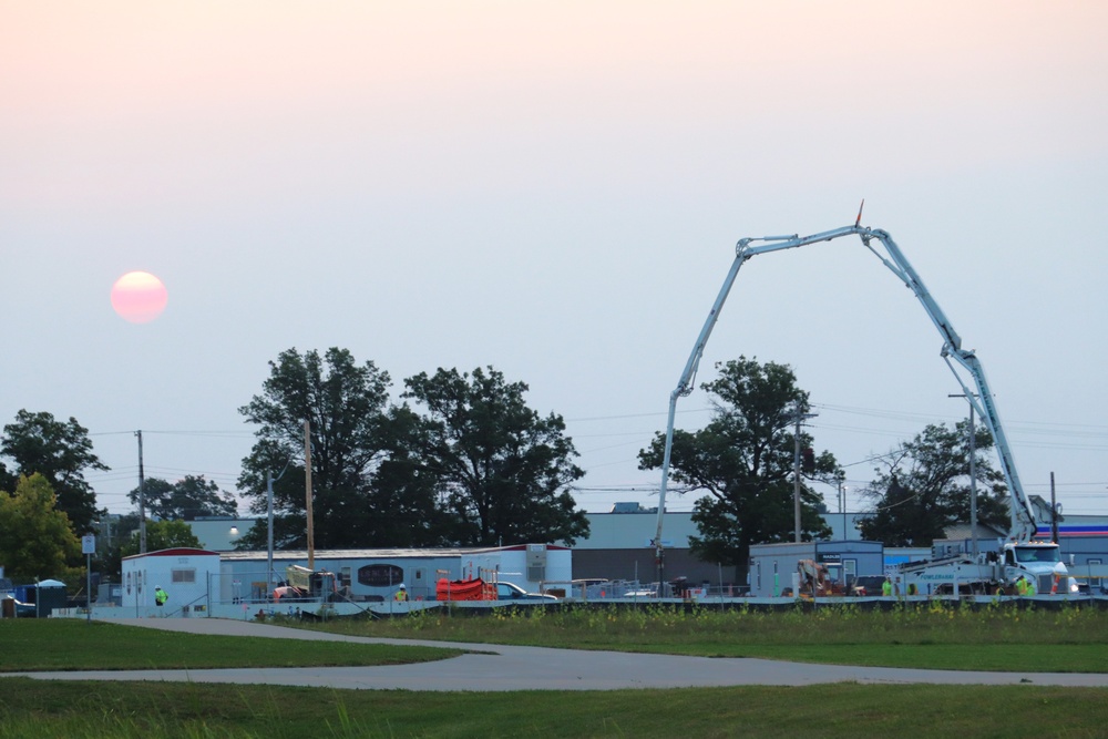 September 2024 construction operations for fiscal year 2023-funded barracks project at Fort McCoy