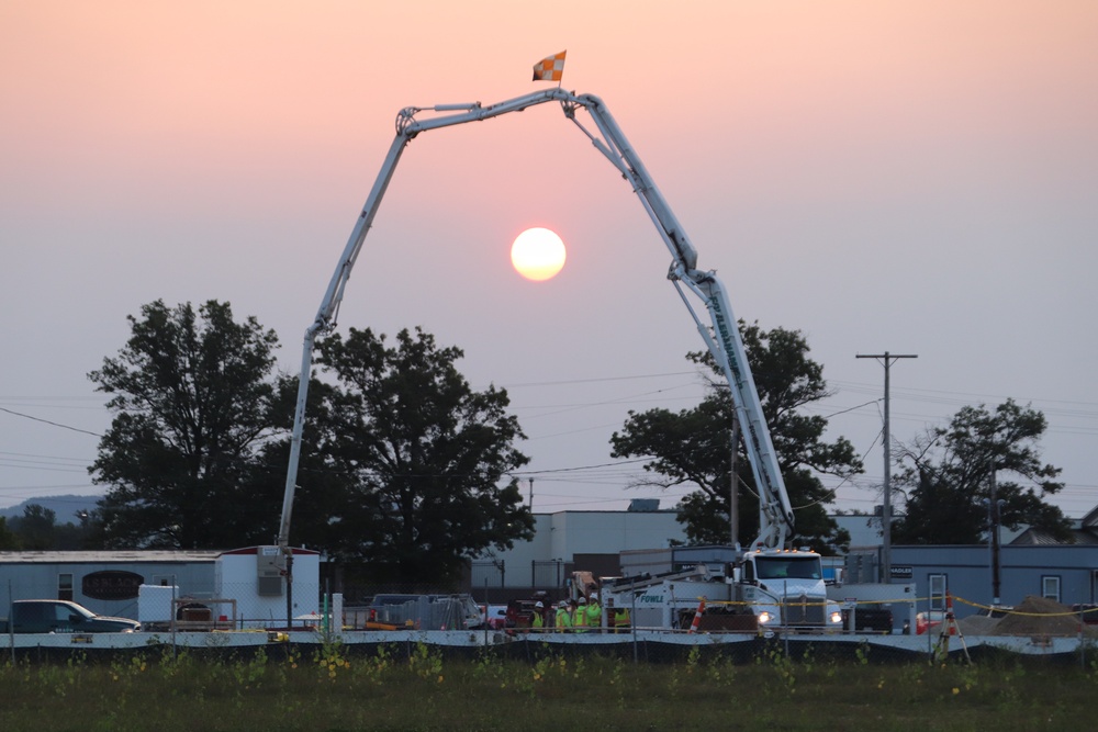 September 2024 construction operations for fiscal year 2023-funded barracks project at Fort McCoy