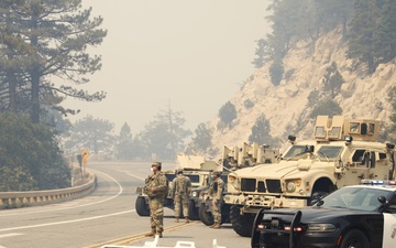 California Army National Guard's 330th Military Police support efforts to contain Line Fire