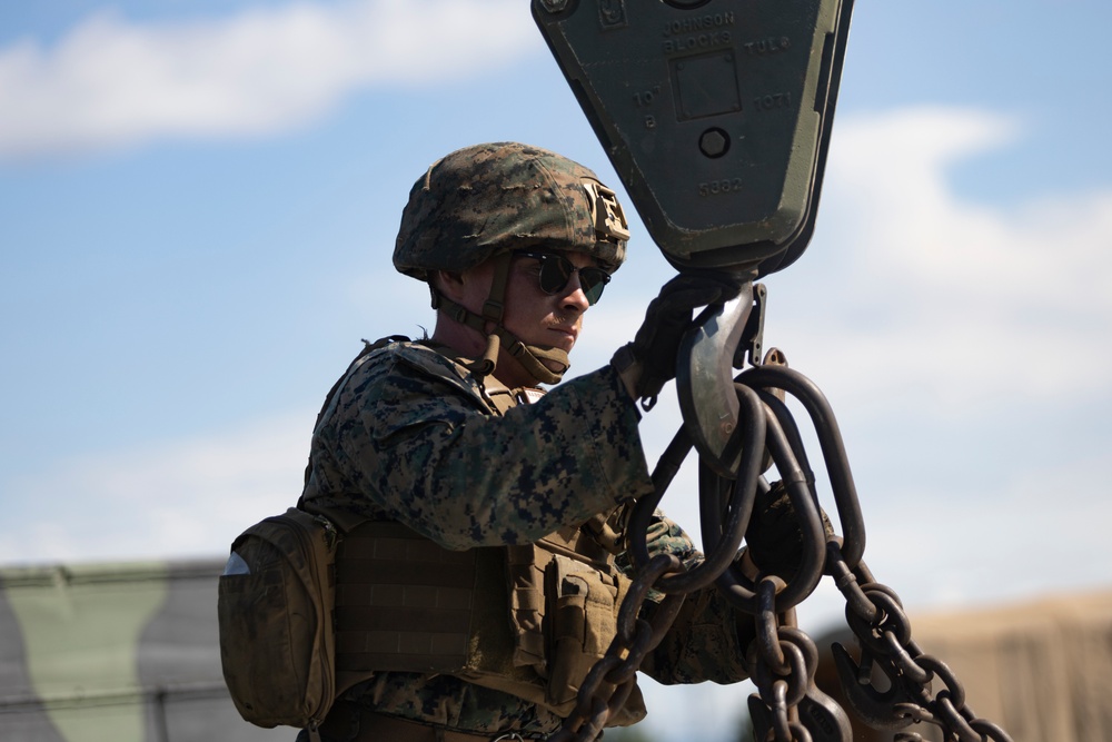 Marines train aviation ground support operations at Camp Fuji