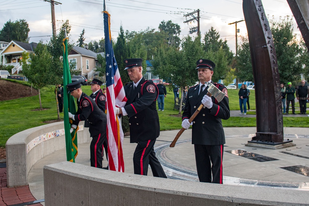 Never Forget: September 11th Sunset Flag Ceremony held at Kitsap 9/11 Memorial