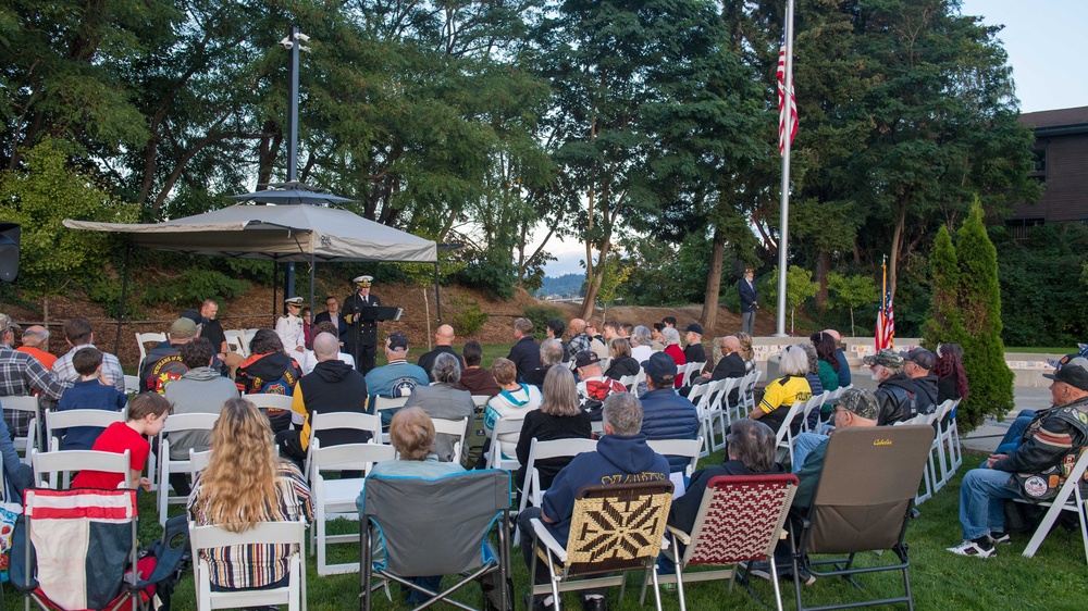 Never Forget: September 11th Sunset Flag Ceremony held at Kitsap 9/11 Memorial