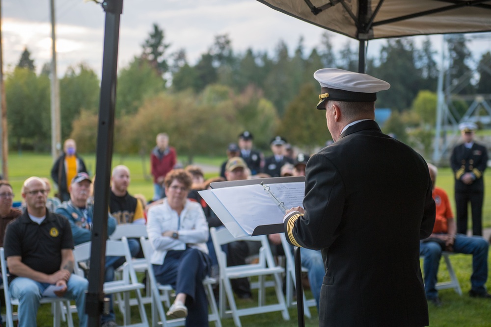 Never Forget: September 11th Sunset Flag Ceremony held at Kitsap 9/11 Memorial