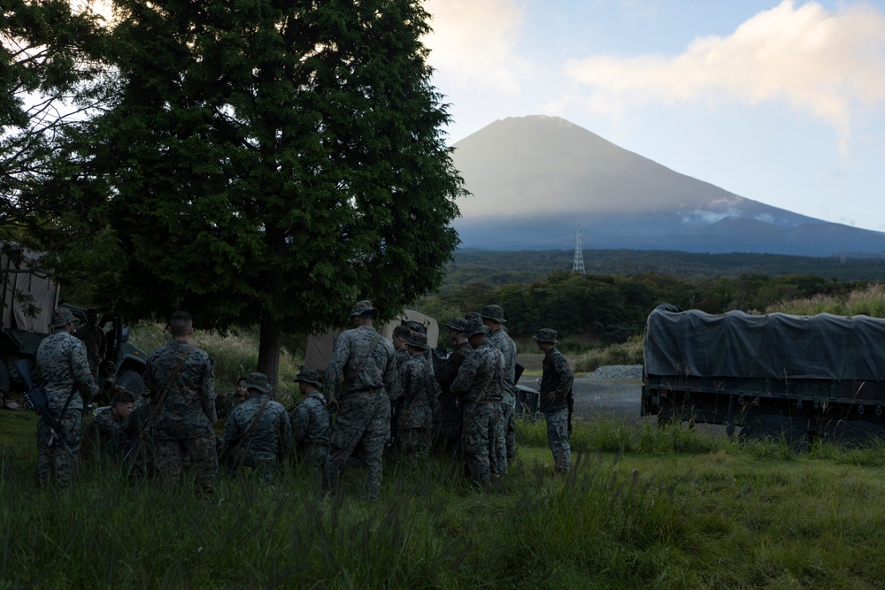 Marines train aviation ground support operations at Camp Fuji