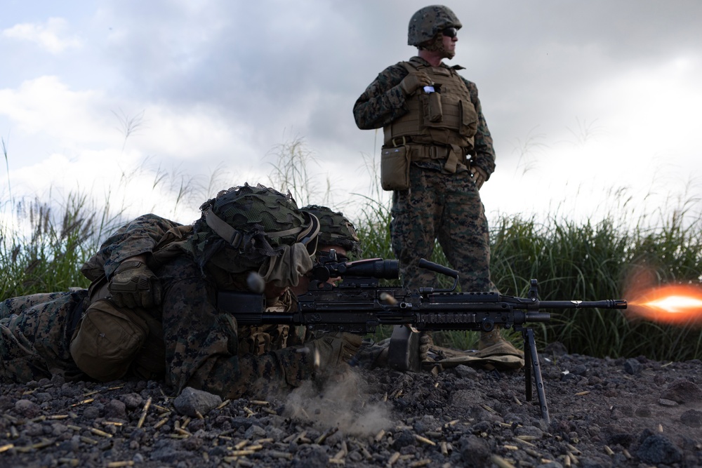 Marines conduct machine gun range at Camp Fuji in support of Exercise Outlaw Wrath 24