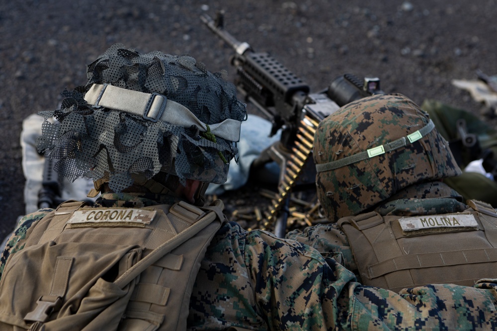 Marines conduct machine gun range at Camp Fuji in support of Exercise Outlaw Wrath 24