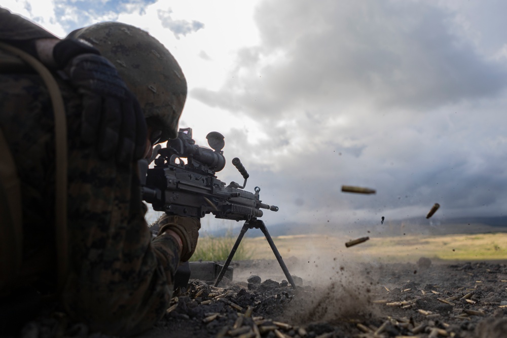 Marines conduct machine gun range at Camp Fuji in support of Exercise Outlaw Wrath 24