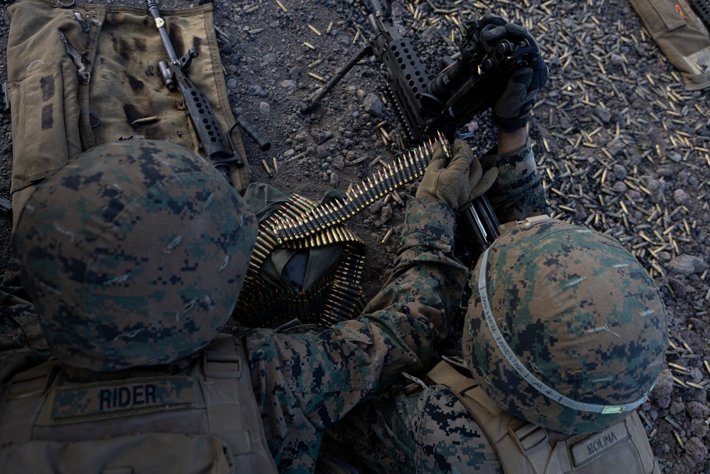 Marines conduct machine gun range at Camp Fuji in support of Exercise Outlaw Wrath 24