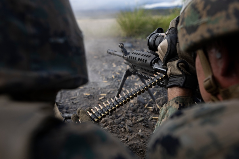 Marines conduct machine gun range at Camp Fuji in support of Exercise Outlaw Wrath 24