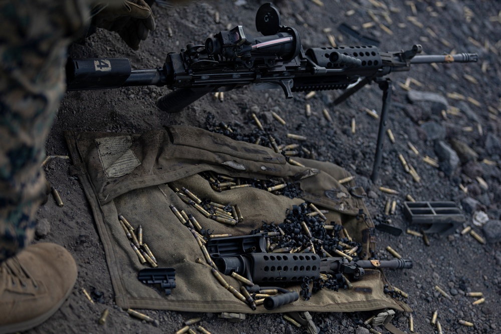 Marines conduct machine gun range at Camp Fuji in support of Exercise Outlaw Wrath 24