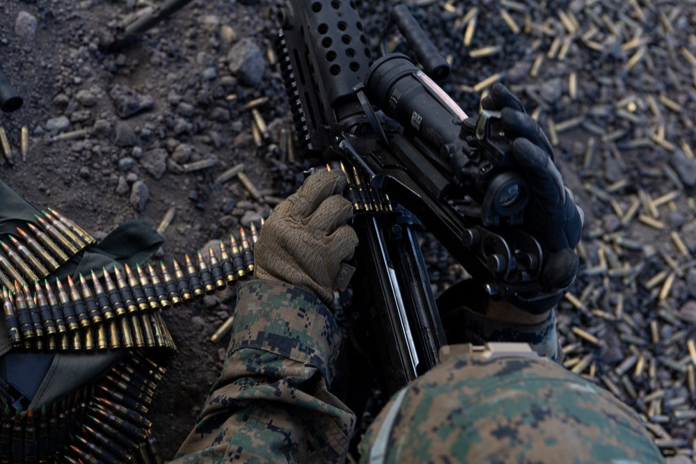 Marines conduct machine gun range at Camp Fuji in support of Exercise Outlaw Wrath 24