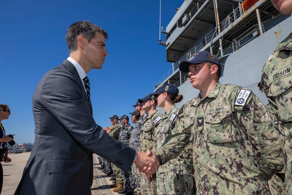 Under Secretary Of The Navy Tours Emory S. Land
