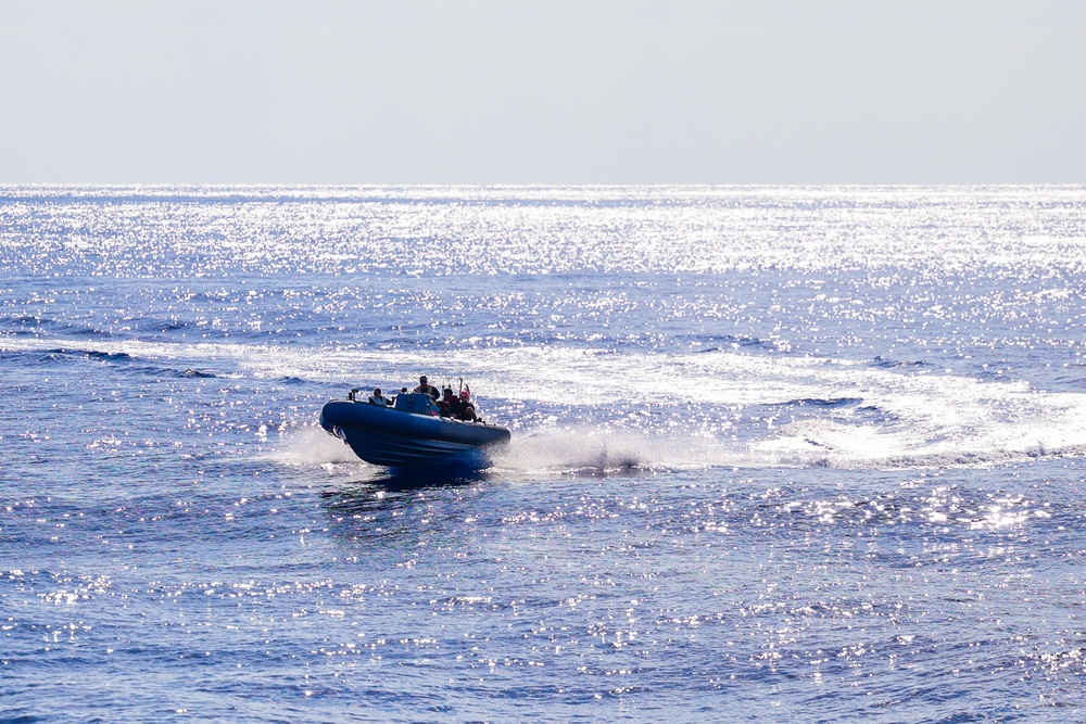 The USS Bulkeley conducts Small Boat Operations