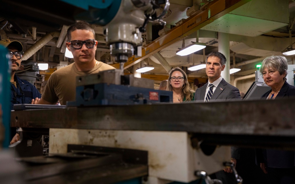 Under Secretary Of The Navy Tours Emory S. Land