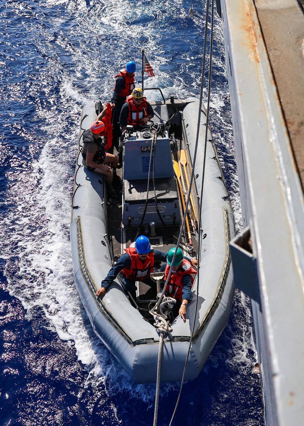 The USS Bulkeley conducts Small Boat Operations