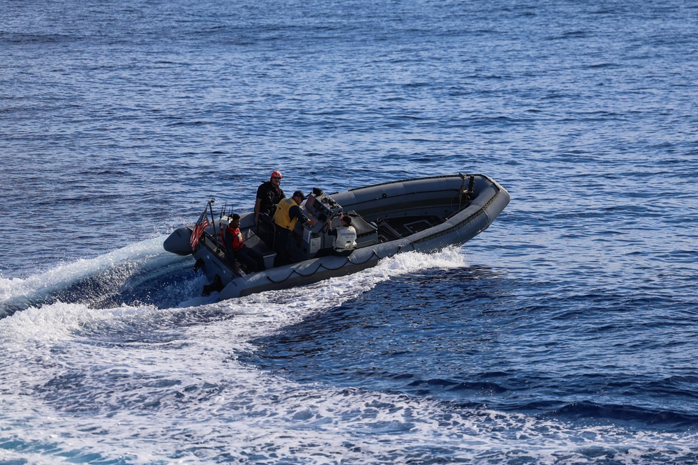 The USS Bulkeley conducts Small Boat Operations