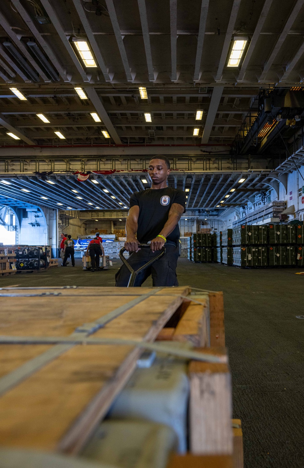 USS America (LHA 6) Conducts Ordnance Handling