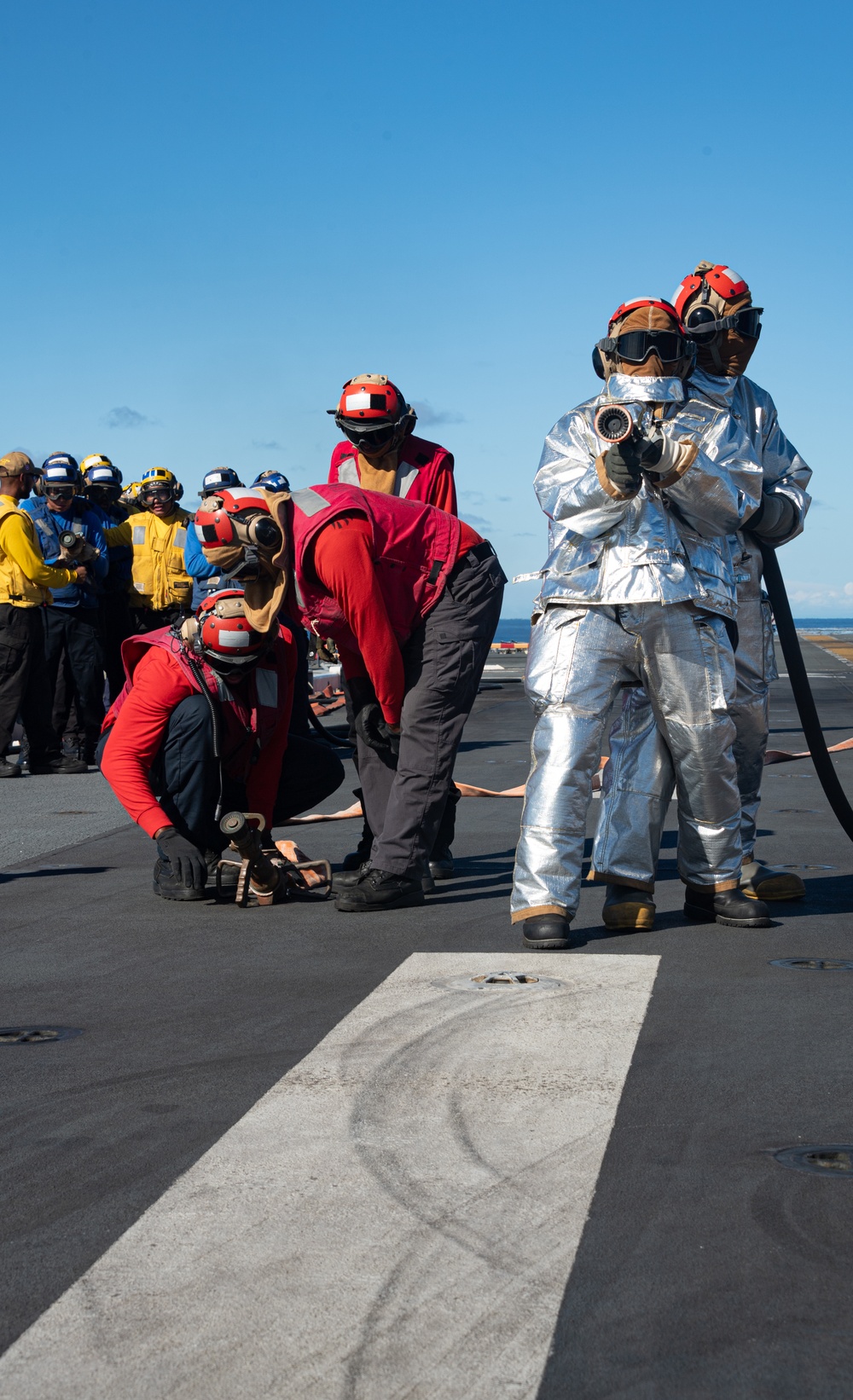 USS America (LHA 6) Conducts Aircraft Firefighting Training