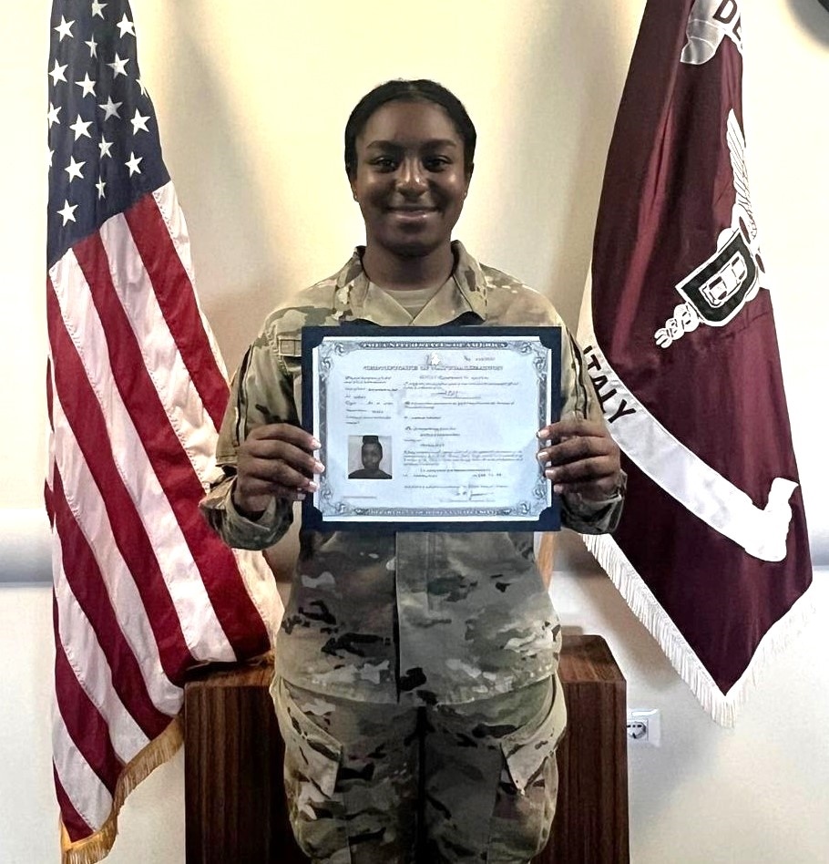 Jamaican native joins U.S. Army - earns U.S. Citizenship