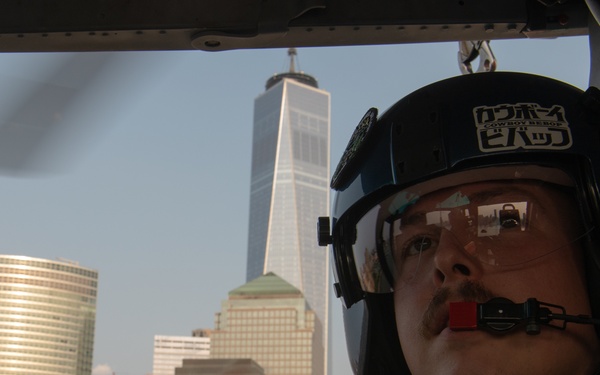 Coast Guard Air Station Atlantic City conducts port, waterways, and coast security patrol flight over New York City