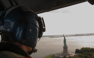 Coast Guard Air Station Atlantic City conducts port, waterways, and coast security patrol flight over New York City