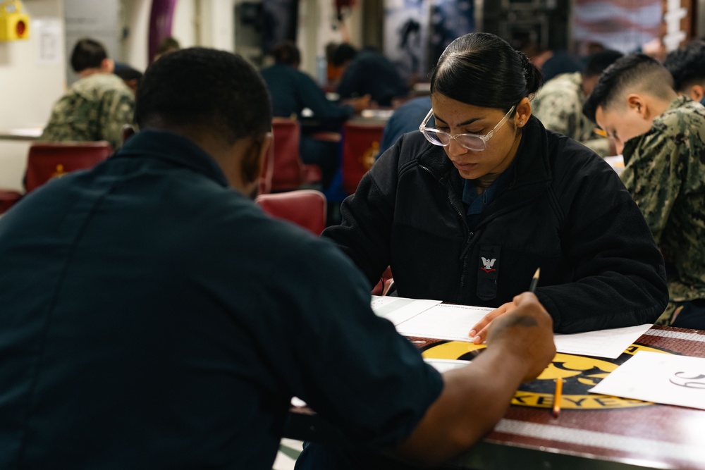 Sailors Take the Navy-Wide Advancement Exam