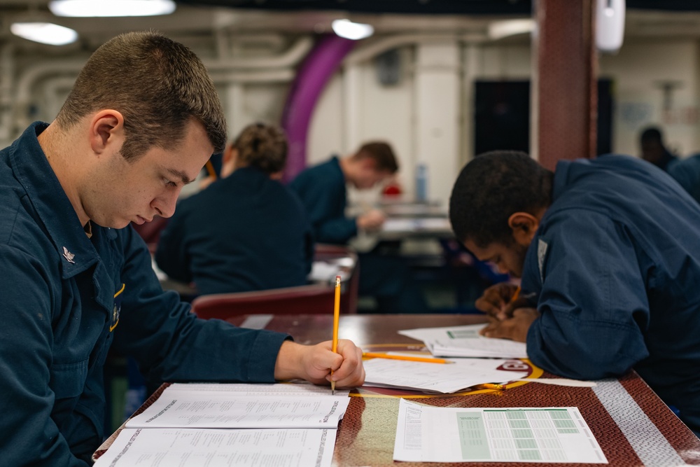 Sailors Take the Navy-Wide Advancement Exam