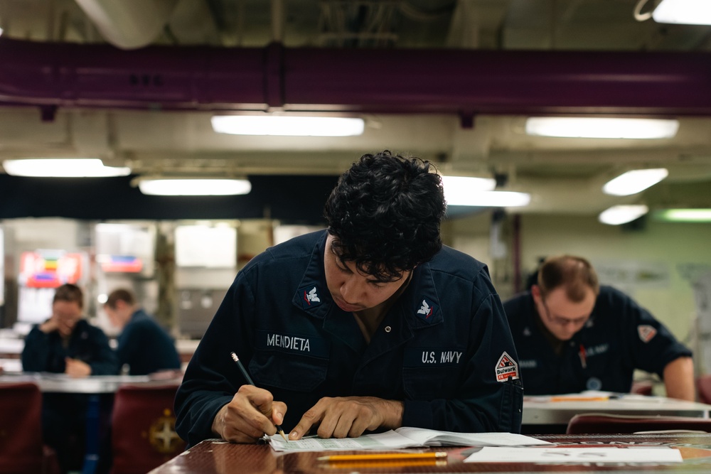 Sailors Take the Navy-Wide Advancement Exam