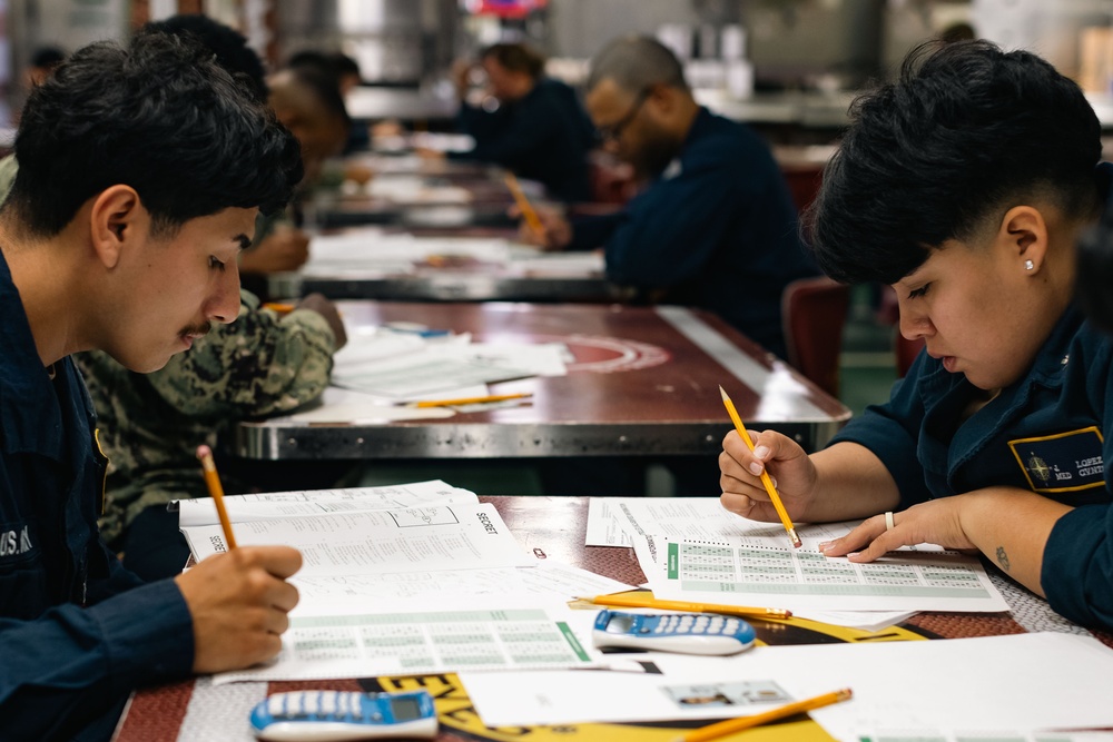 Sailors Take the Navy-Wide Advancement Exam