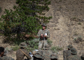 Marines with 2/1 practice survival techniques during Mountain Exercise 5-24