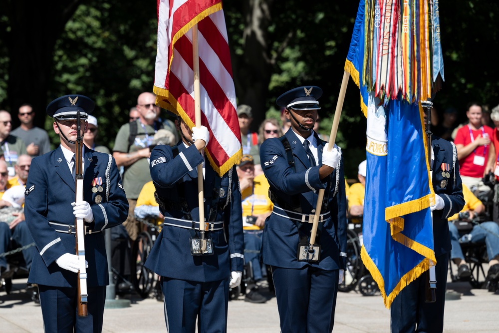 Chief of the Royal Malaysian Air Force Gen. Tan Sri Dato’ Sri Mohd Asghar Khan bin Goriman Khan Participates in an Air Force Full Honors Wreath-Laying Ceremony at the Tomb of the Unknown Soldier