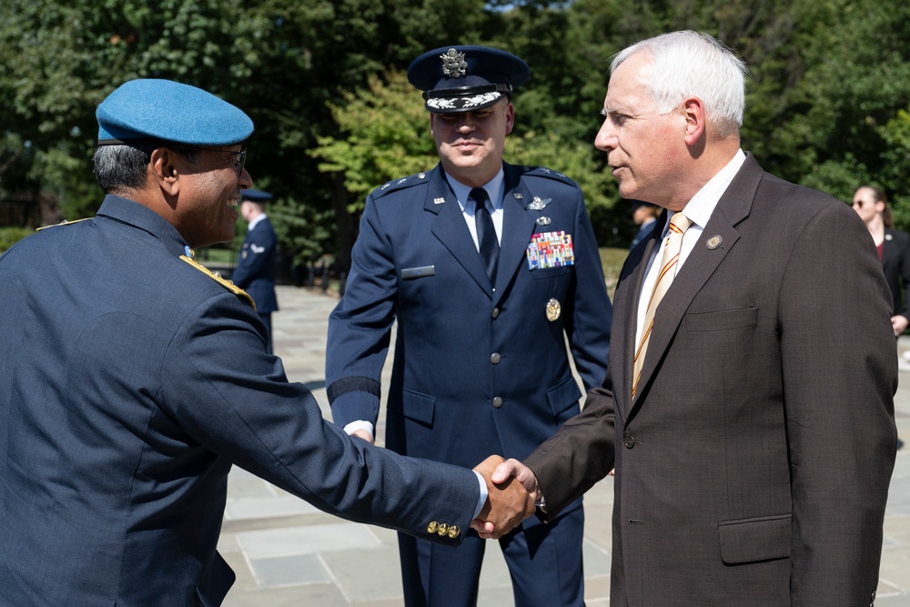 Chief of the Royal Malaysian Air Force Gen. Tan Sri Dato’ Sri Mohd Asghar Khan bin Goriman Khan Participates in an Air Force Full Honors Wreath-Laying Ceremony at the Tomb of the Unknown Soldier