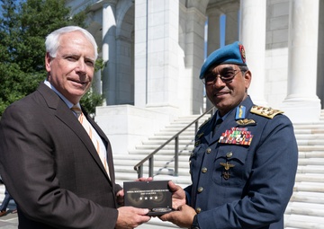 Chief of the Royal Malaysian Air Force Gen. Tan Sri Dato’ Sri Mohd Asghar Khan bin Goriman Khan Participates in an Air Force Full Honors Wreath-Laying Ceremony at the Tomb of the Unknown Soldier
