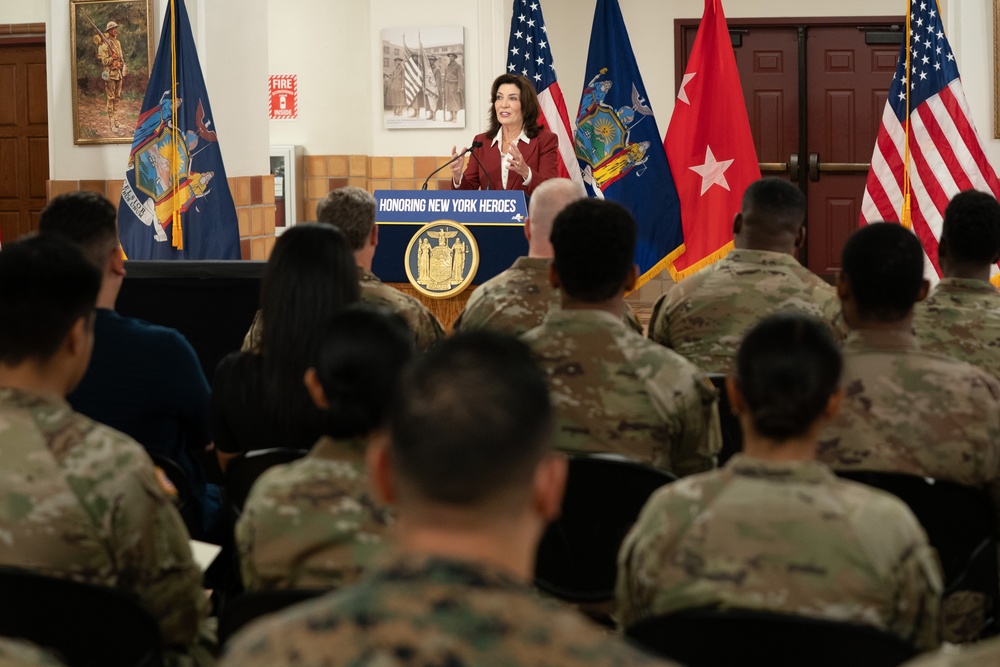 ew York Governor Kathy Hochul recognizes the New York National Guard.